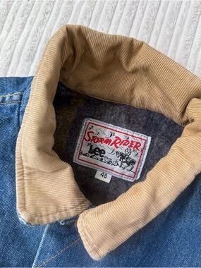 Vintage Lee Stormrider Denim Blanket Lined Jean Jacket | Size 48